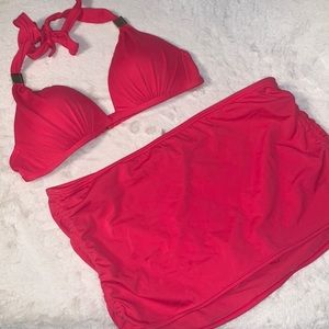 Medium / Large Victoria’s Secret skirt & halter top bikini swim set